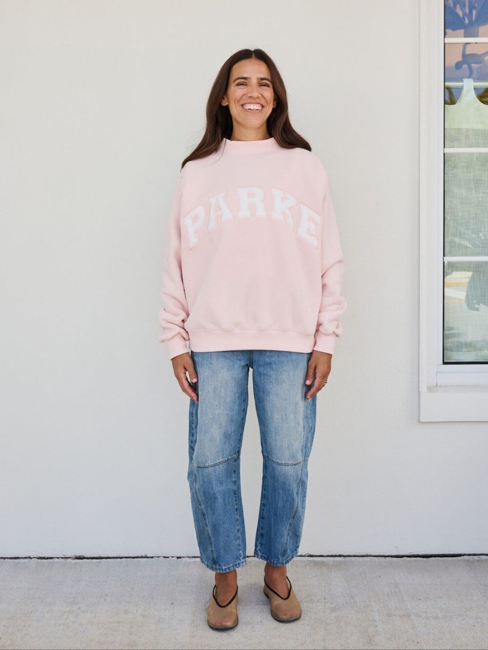 Parke Varsity Mockneck Rose White XXL Sold Out Mommy & Me Collection - Picture 4 of 14